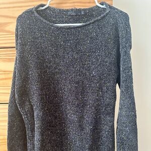 Prana speckled black sweater size XS
